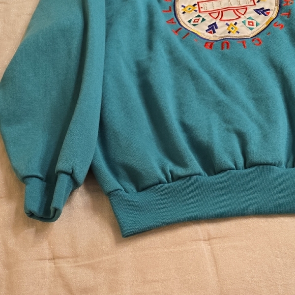 Gitano Teal Embroidered Sweatshirt - Picture 13 of 13